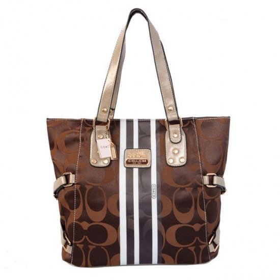 Coach In Signature Logo Medium Coffee Totes BFC | Women